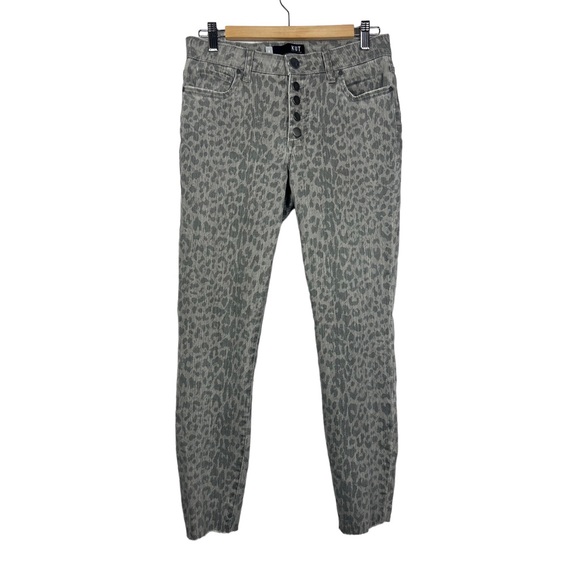 Kut From The Kloth Connie Leopard Print Ankle Skinny Jeans Size 6 - Picture 2 of 12